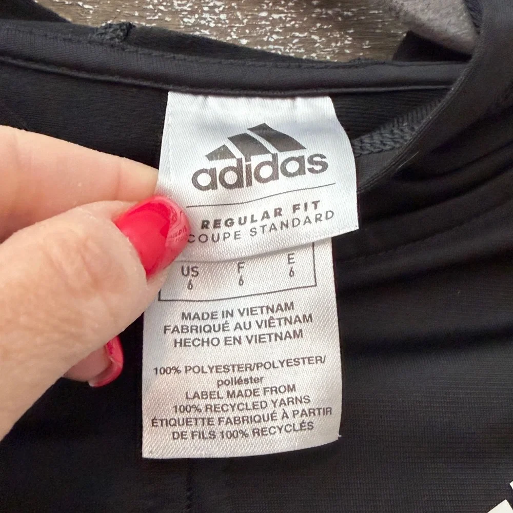 Adidas‎ Boys Black Regular Fit Jacket w/ hood.